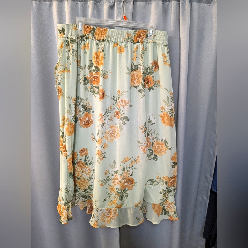 Christopher & Banks Flowery Patterned Skirt